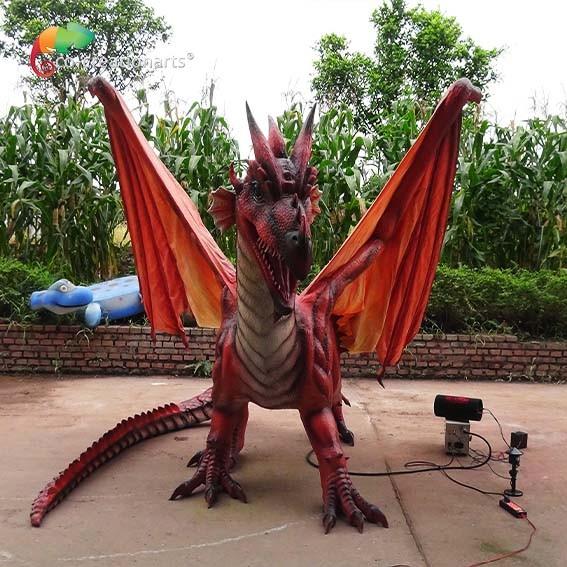 Quality CE  Outdoor Theme Exhibition Animatronic Dragons Life Size Dragon For Amusement Park for sale