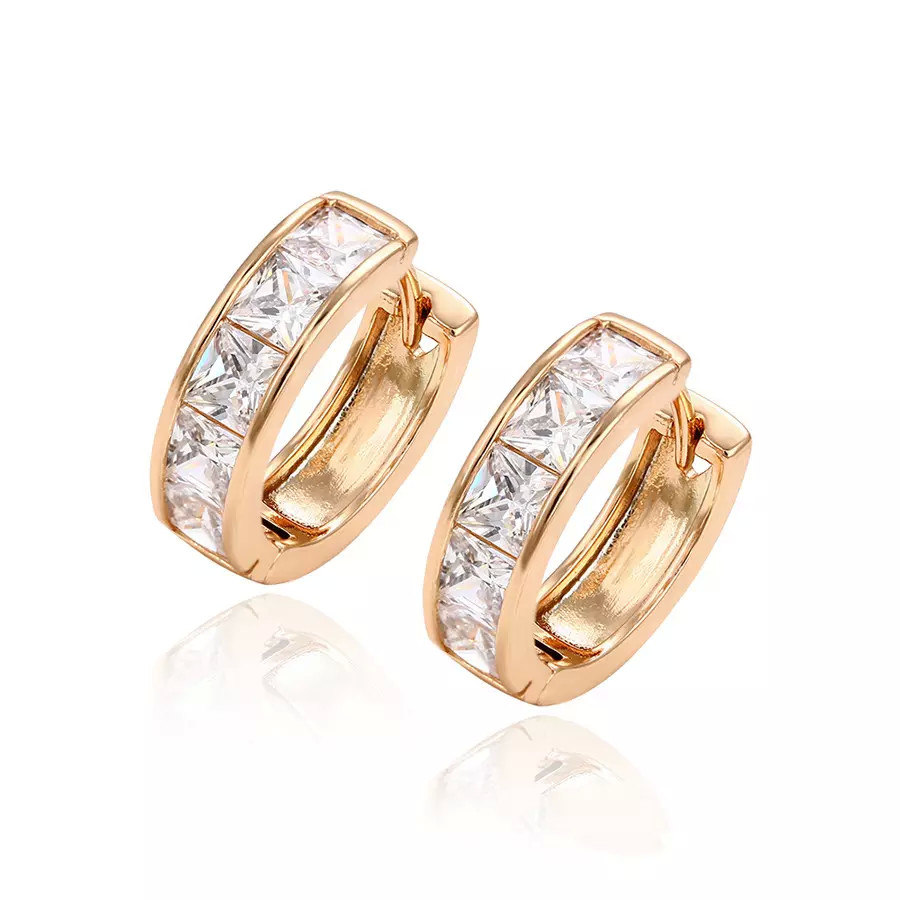 Weave Pattern Diamond Pendant Earrings 14k Gold Stainless Steel Stud Earrings