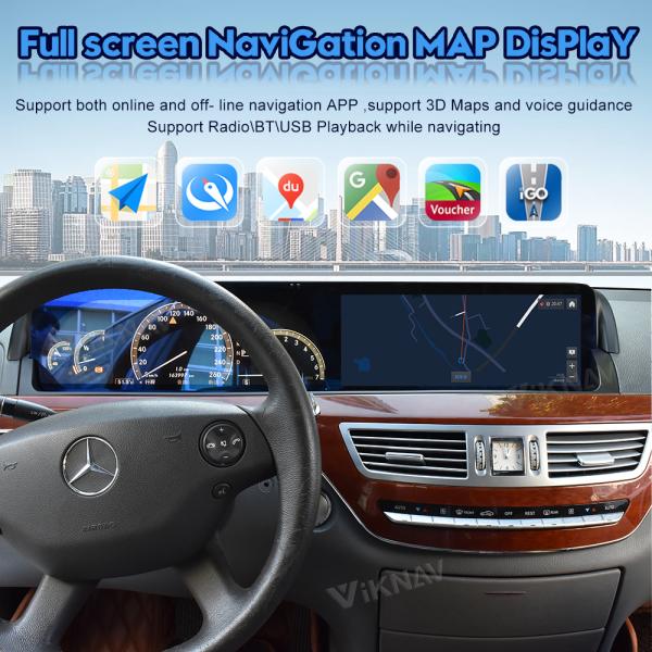 Multimedia Player Wireless Carplay Android Car Head Unit For Mercedes Benz S Class
