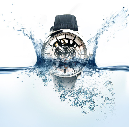 Classic Mens Genuine Leather Round Watch Waterproof Automatic Watch