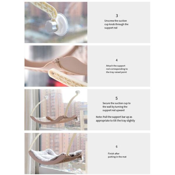 Cat Hammock Hanging Cat Nest Winter Sunbathing Suction Cup Hammock