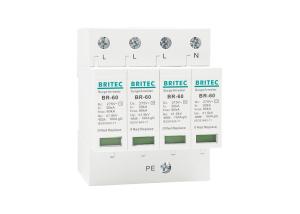 320V Voltage Limiter SPD Power Surge Protection Device 4P Class II 60KA