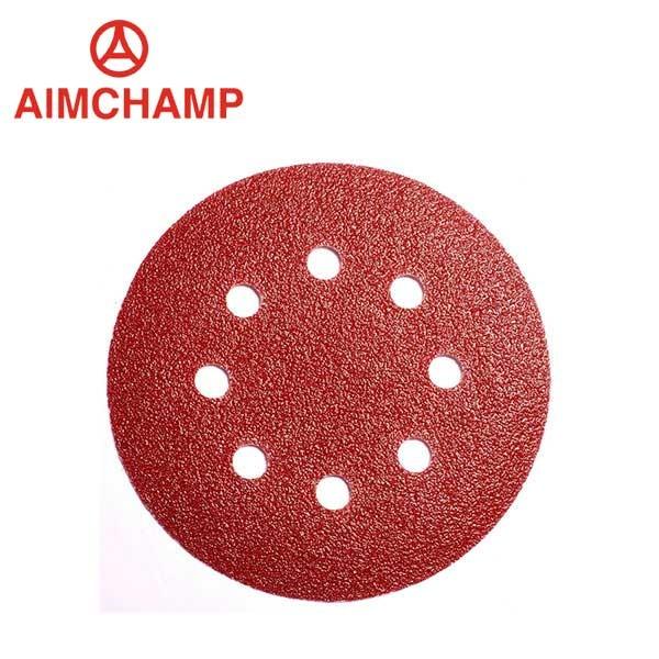 Quality 800 Grit Sandpaper Discs 5 Inch 125mm Hook And Loop Sanding Pad Red for sale