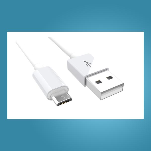 1M TPE Micro Usb Charging Lead White Color For Android Data Sync Charging Cable