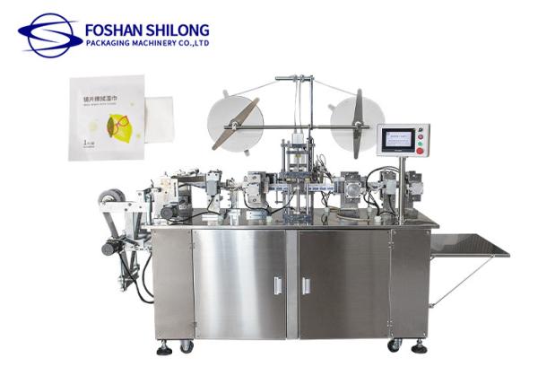 Quality Single Disinfect Alcohol Swab Making Machine Four Side Seal 30mm*30mm for sale