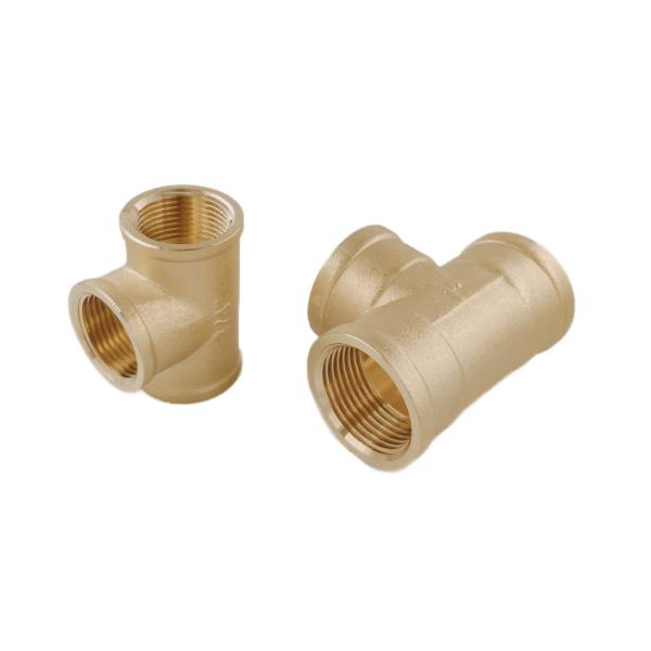 Quality Leakage Proof F/F/F Brass Tee Fitting For Thread connection for sale