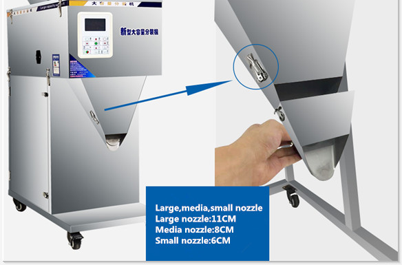 Vibration Tea Weighing Machine , Semi Automatic Weigh Filler For Coffee Bean Tea Bag