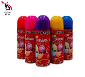 China Nonflammable Odorless Party Streamer Spray , Multicolor Spray Silly String wholesale