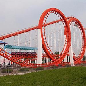 China Thrilling Amusement Park Roller Coaster , Five Rings Funny Roller Coaster wholesale