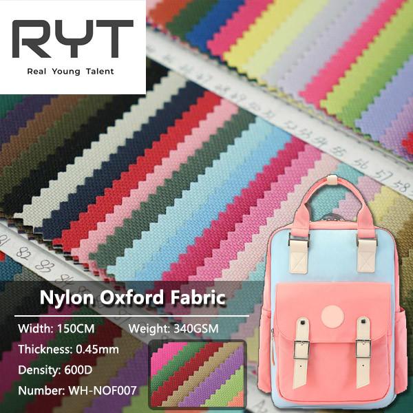 Quality 600D Polyester Nylon Oxford Fabric 340Gsm Backpack Produced Material for sale