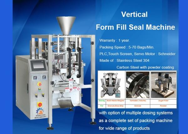 Quality Auger Vertical Form Fill Seal Machine With Volumetric Cup Pneumatic Operate for sale