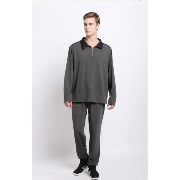 Dark Grey Long Sleeve Polo Shirts