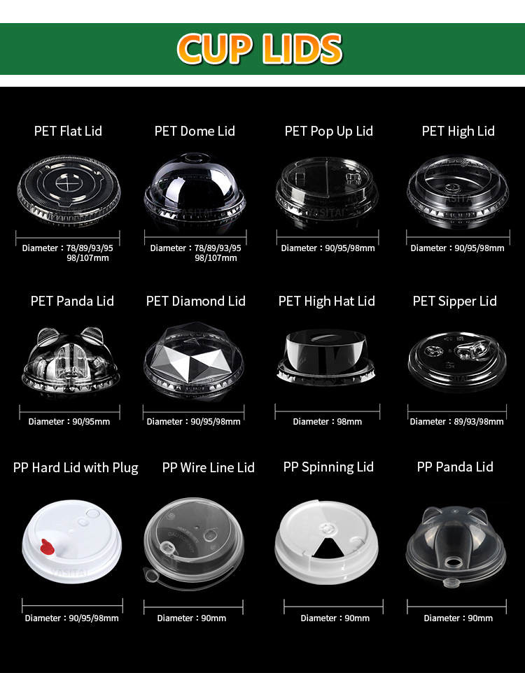 Wholesale White Black Take Away Disposable Coffee Cup Cover Blister PS PP PET Cup Lid