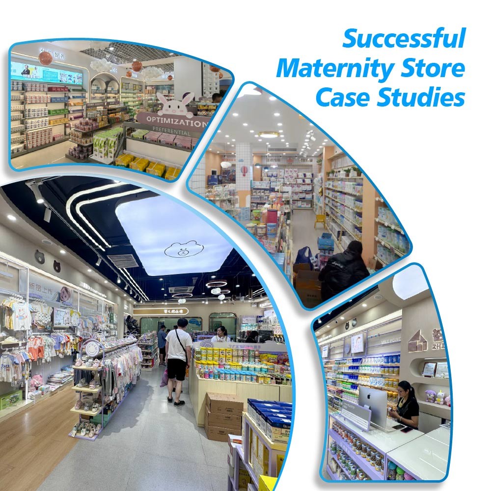 M2-C10 Adaptable Baby Goods Display Pile with Adjustable Floor Screws for Supermarket Baby Goods Sections
