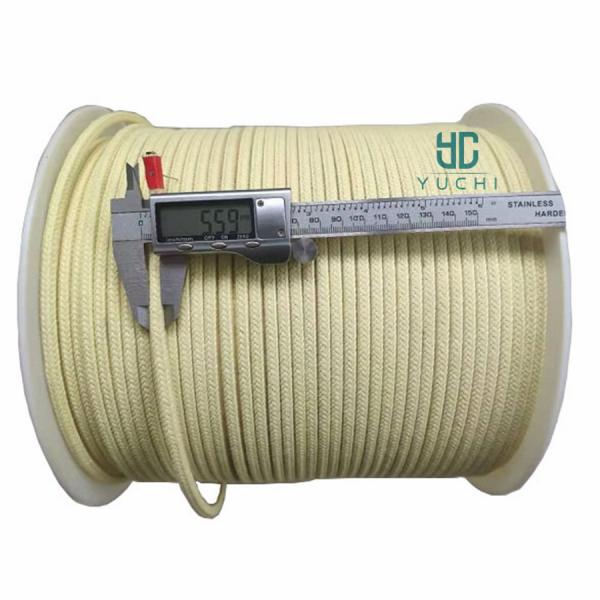 Quality 5.5*5.5mm Manufacturer high strength kevlar aramid cord rope for tamglass tempered glass furnace for sale