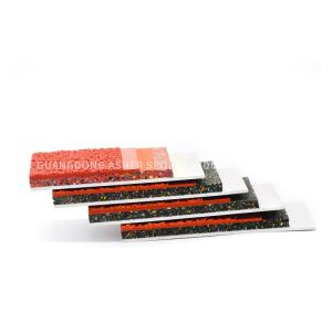 Integrated Sandwich Running Track , Smooth Rubber Flooring Tiles 10mm Thickness