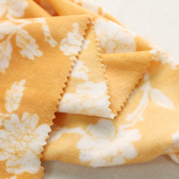 Quality Flower Pattern Printed Super Soft Fabric 280gsm Double Side Polyester for sale