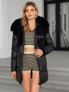 Bio Down Coat Functionality Real Fox Fur Coat Machine Washable Care Instructions For Girls And Women