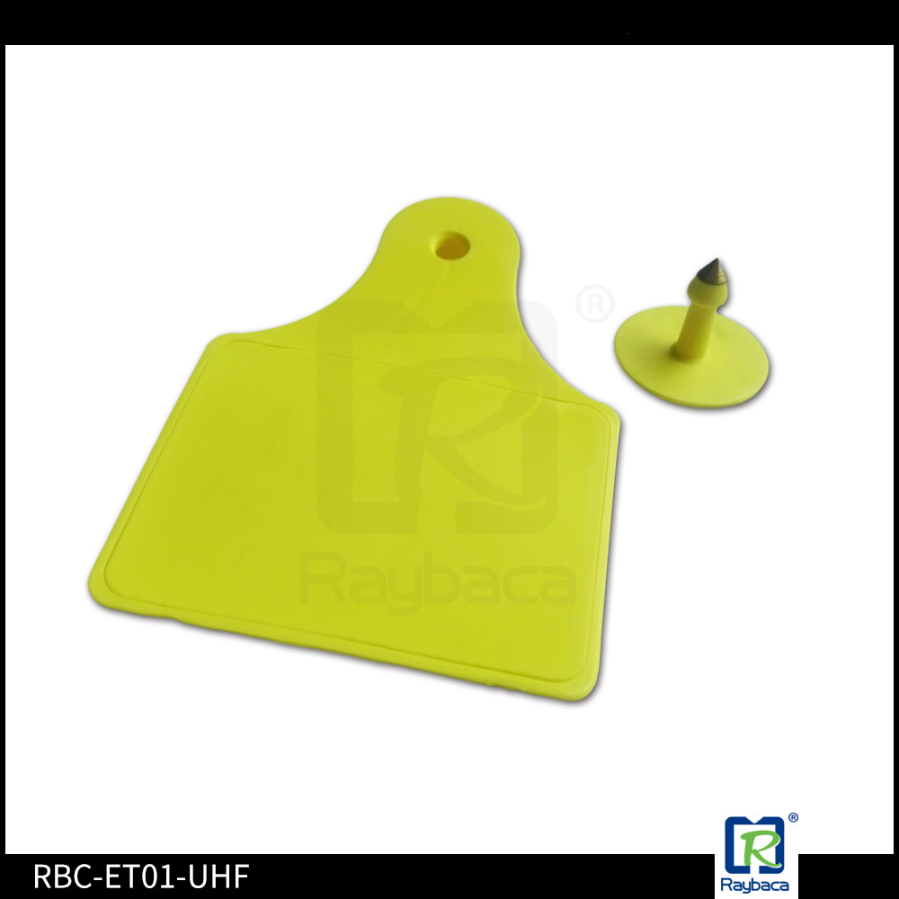 Large Rectanguar Custom Cow Ear Tags , Cattle Identification Tags ISO11784/5 FDX - B