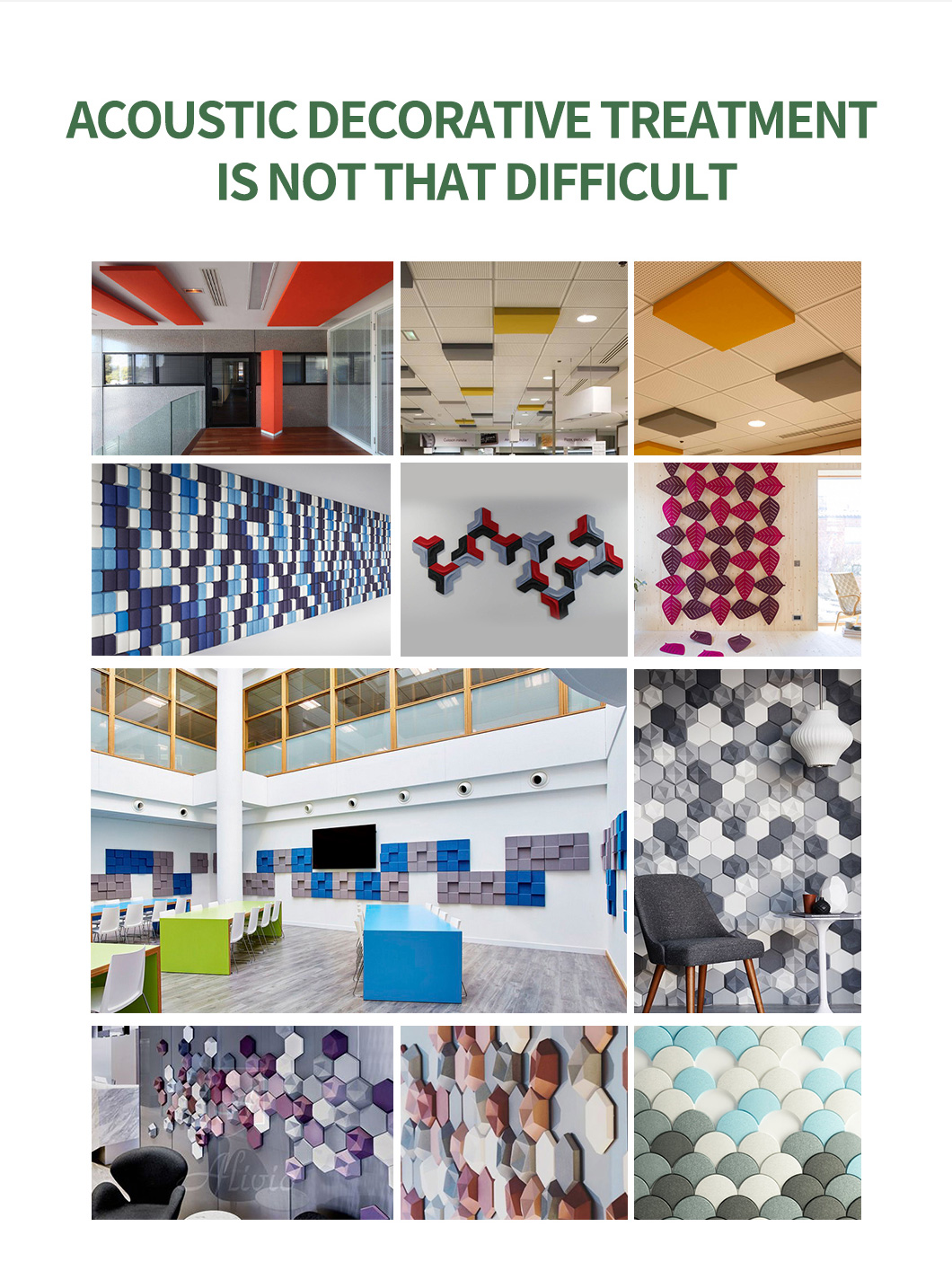 Multi Function Hall 3D Acoustic Panel Heat Insulation And Eco Friendly