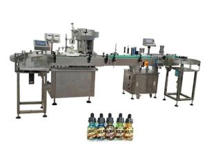 Two Heads Fully Automatic Bottle Filling Machines For 30ml Amber Bottles