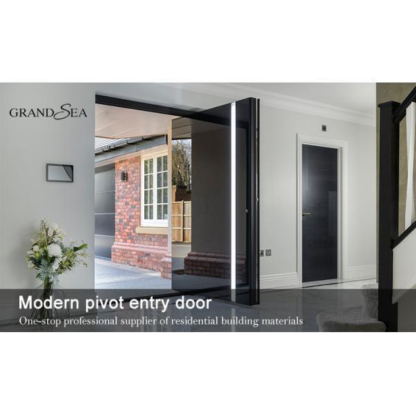 Modern American Luxury Black House Main Exterior Security Stainless Steel Front Entry Doors With Smart Lock