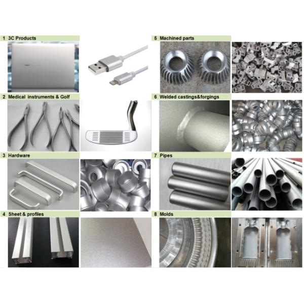 No Dust Ceramic Beads Blasting Media Fine Frosted Surface 90μM No Metal Pollution