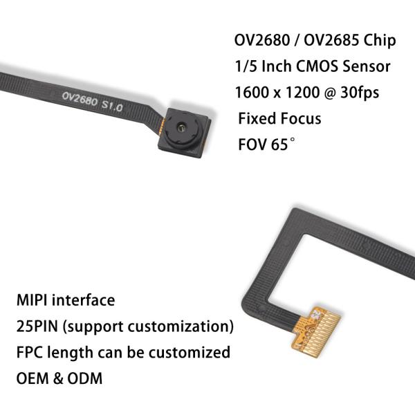 Customize 2MP CMOS Camera Module OV2680 1080P Color MIPI DVP PC Camera Module