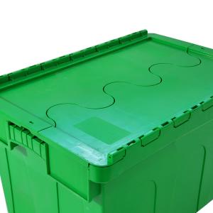 China Large Plastic Storage Crates With Lids Nesting In Logistic Storage Box on sale