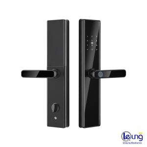 China Key Password Card Fingerprint Smart Lock Aluminum Alloy and Tempered Glass wholesale
