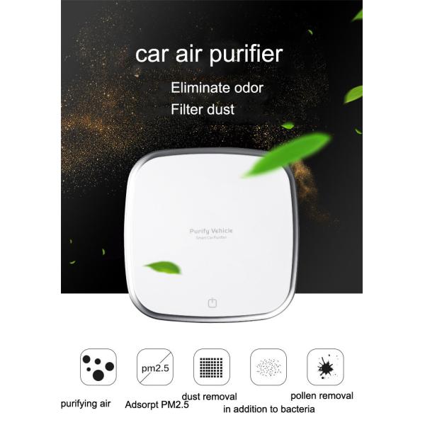 HOMEFISH ABS Hepa Filter Car Air Purifier DC5V With Led Light