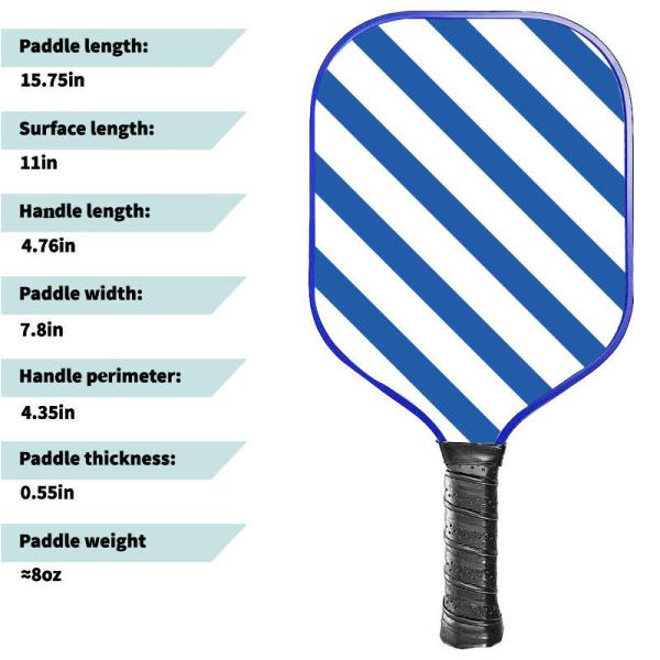 Quality Fiberglass Graphite Composite Custom Logo Pickleball Paddle with PP Honeycomb Core for sale