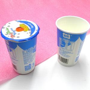 China Oripack Strawberry Frozen Yoghurt Cups Precut Lid Individual 120ml wholesale