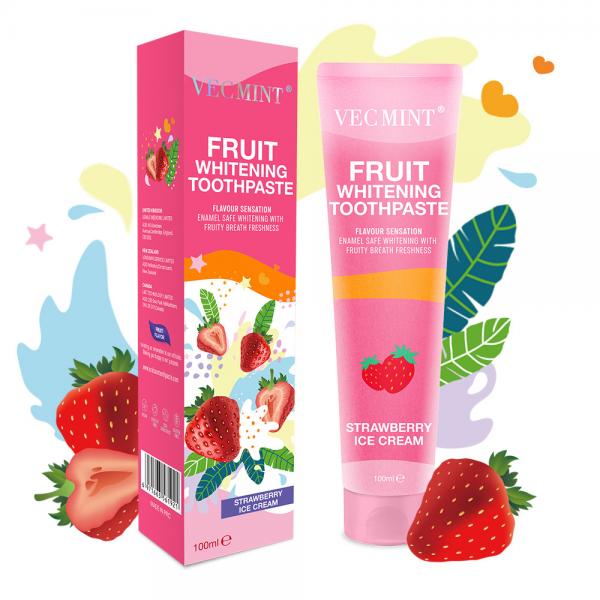 new arrival fruit whitening colorful toothpaste 100ml