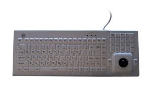 China Black / White Waterproof Computer Keyboard With Rollerball Mouse USB Interface wholesale
