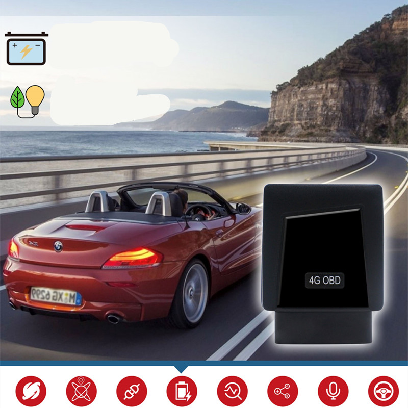 L58mm Programmable 3D Axis Sensor 4g LTE OBD GPS Tracker 57g