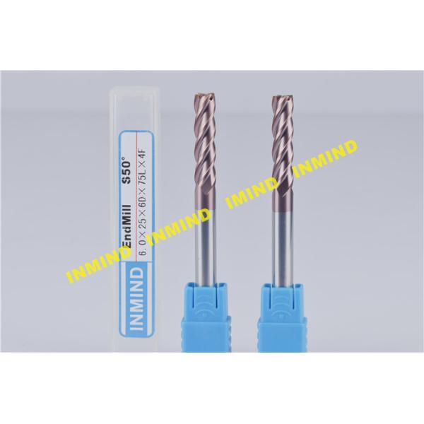 Long Flute Carbide Milling Cutters CNC End Mill With SiN Coating High Precision