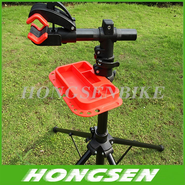 Foldable bike repair rack adjustable bike repair stand