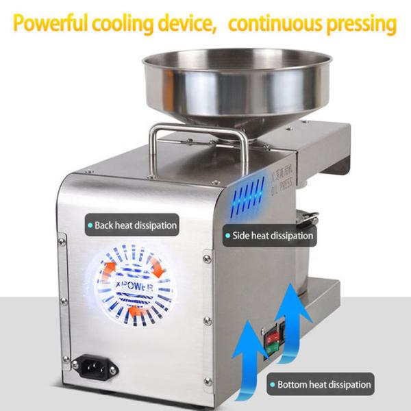 3-6 Kg/H Peanut Stainless steel Oil Press Machine For Home Use Fully Automatic