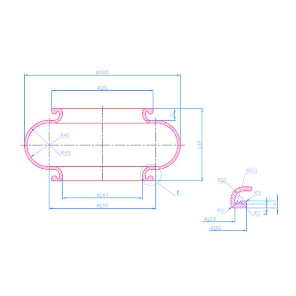Industrial Isolation Machine 280126H-1 Air Spring Convoluted With 10 Pcs Nuts
