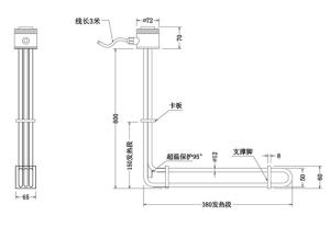 China PTFE Tubular Immersion Heater Element 415V 3P 2KW wholesale