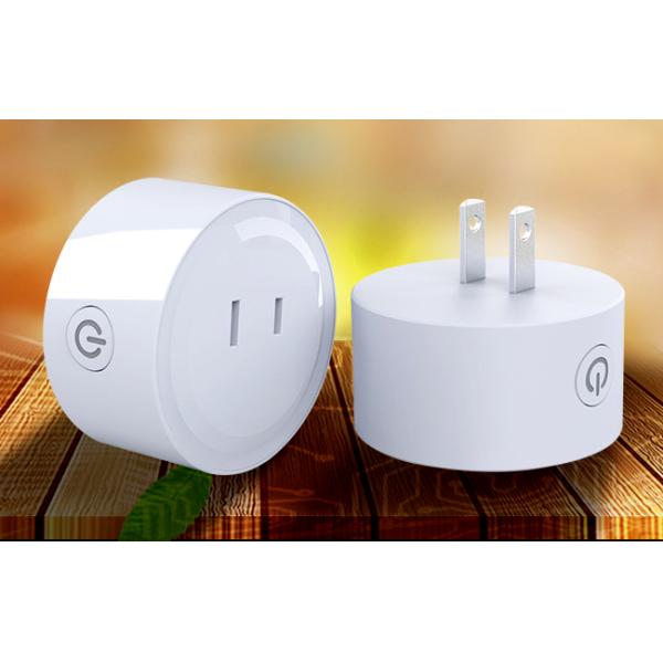 Round Wifi Smart Plug Outlet / Switch Socket Outlet Japanese Standard 2 Pin