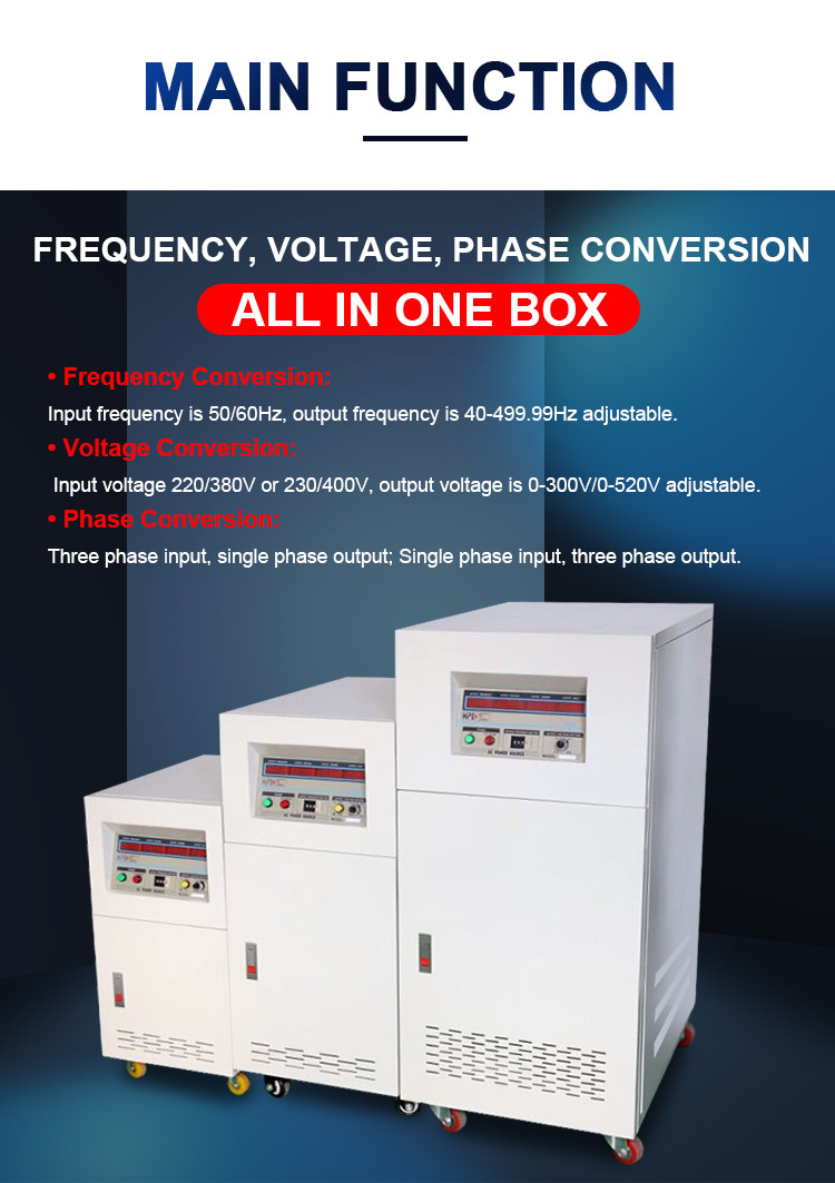 Small Custom Electric Frequency Converter 3 Phase Input 3 Phase Output
