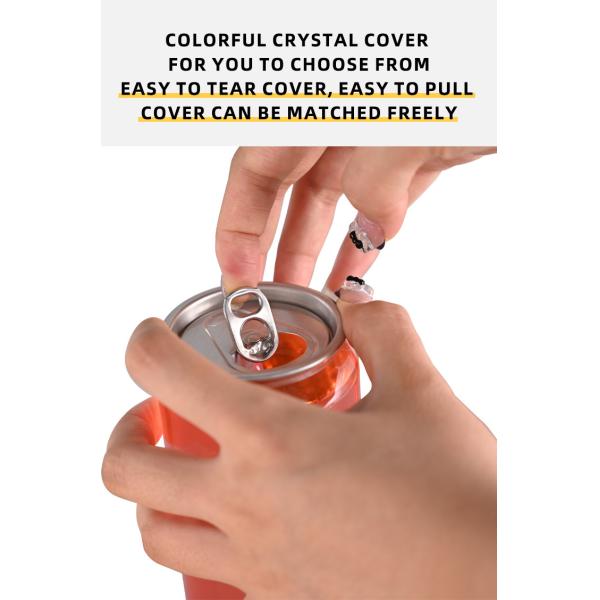 200ml 500ml PET Juice Tea Smoothies Bottles With Pull Tab Lid For Energy Drinks