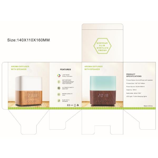Electric 300ml Essential Oil Diffuser Bluetooth Speaker