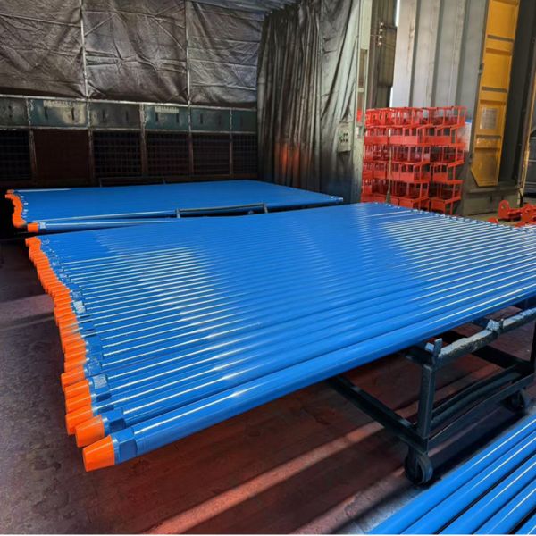 High Speed Anger Drill Pipe Single / Double Spiral Blades Threaded Drill Rod Twist Drill Pipe