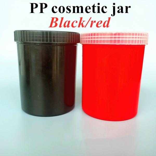 Quality White Red Black Plastic PP Cosmetic Beauty Make up Bottle Skincare Cream Jar 150g 250g 500g Body face pp cosmetic jar for sale