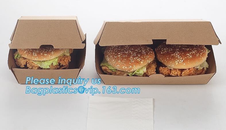 kraft paper sandwich box with window ,triangle sandwich box for packaging,Cardboard Box With Clear Window Burger Sandwic
