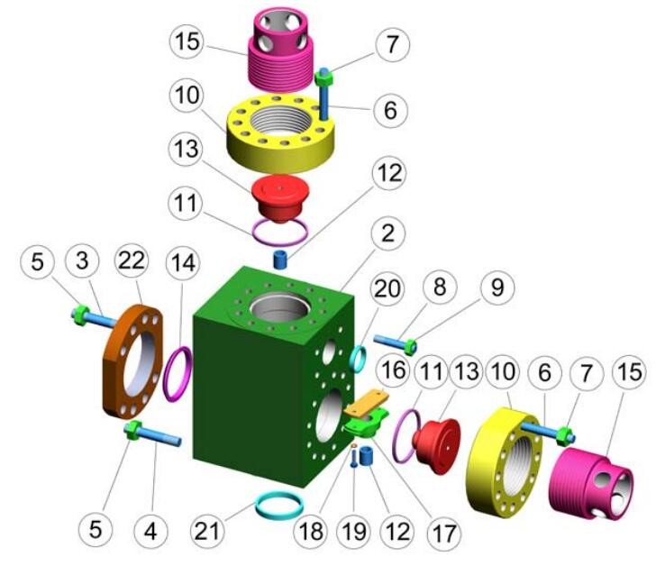 EMSCO FB1600 mud pump Fluid end module,F1300 mud pump, F1000 mud pump, F800 mud pump, F500 mud pump