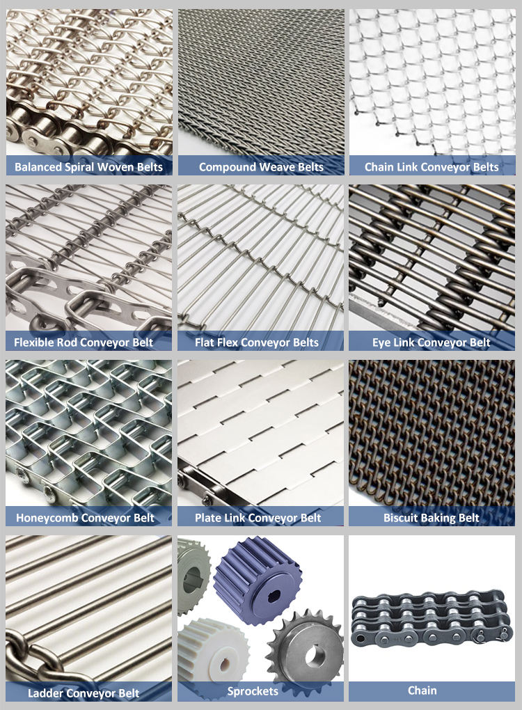 Stainless Steel Balanced Weave Flat Wire Conveyor Belt Systems For Food Industry